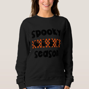 Vintage Retro Groovy Ghosts Spooky Season Hallowee Sweatshirt