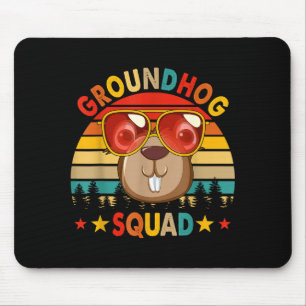 Vintage Retro Groundhog Funny Squad Groundhog Sung Mouse Pad