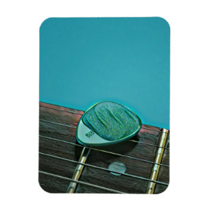 Vintage retro guitar artwork for guitarist magnet
