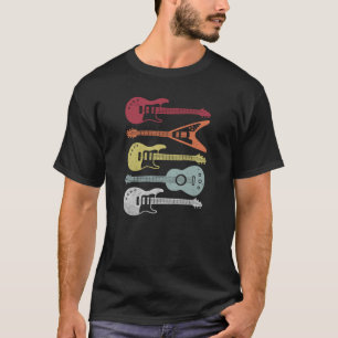 Vintage retro guitars music t-shirt