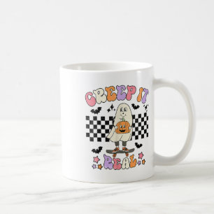 Vintage Retro Halloween Creep It Real Ghost Boy Fa Coffee Mug