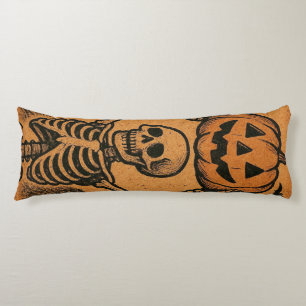 Vintage/Retro Halloween skeletons Body Cushion