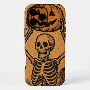 Vintage/Retro Halloween skeletons iPhone 16 Pro Max Case