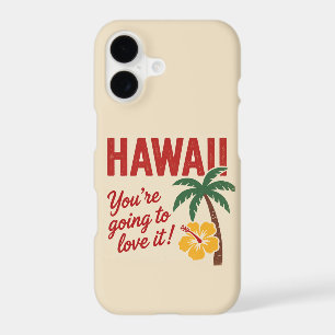Vintage Retro Hawaiian Islands Travel Illustration