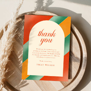 Vintage Retro High School Graduate Graduation Thank You Card