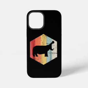 Vintage Retro Hippo Hippopotamus Lovers Gift iPhone 12 Mini Case