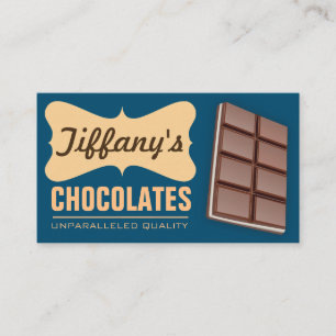 Vintage Retro Homemade Sweet Handmade Chocolate Business Card