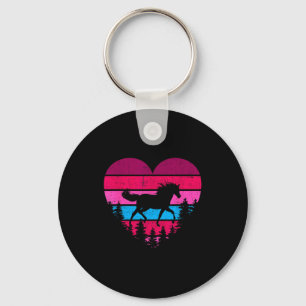 Vintage Retro Horse Heart Valentine Gifts For Hors Key Ring