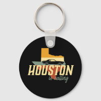 Vintage Retro Houston Texas USA City Map