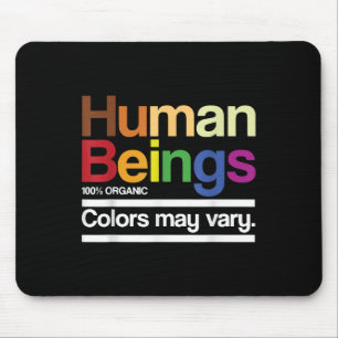 Vintage Retro Human Being 100% Organic Colours May Mouse Pad