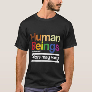 Vintage Retro Human Being 100% Organic Colours May T-Shirt
