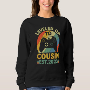 Vintage Retro I Leveled Up To Big Cousin 2023  Gam Sweatshirt