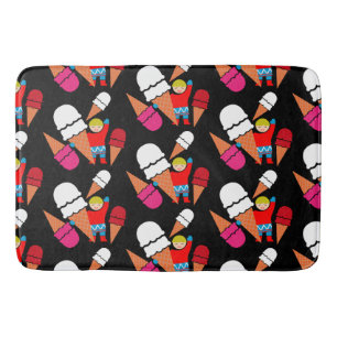 Vintage Retro Ice Cream Art Bath Mat