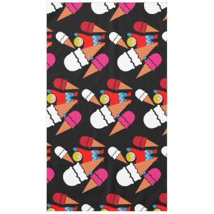 Vintage Retro Ice Cream Art Tablecloth