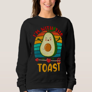 Vintage Retro I'm With The Avocado Cute Avocado To Sweatshirt