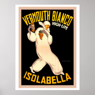 Vintage Retro Italian vermouth advertising Poster