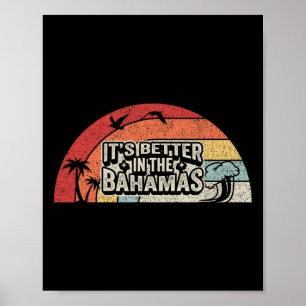 Vintage Retro It's Better In The Hamas Tropical Va Poster