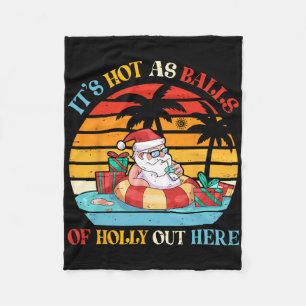 Vintage Retro It's Hot As Of Holly Out Here Cute S Fleece Blanket