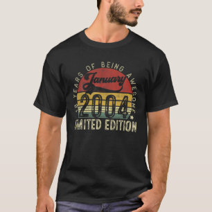 Vintage Retro January 2004 Limited Edition 18Th Bi T-Shirt