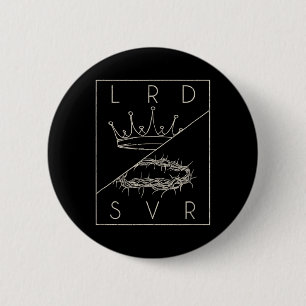 Vintage Retro Jesus Christian Lord & Saviour G 6 Cm Round Badge