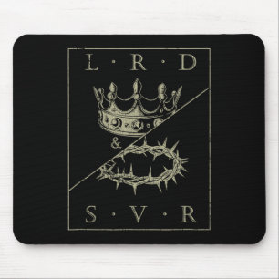 Vintage Retro Jesus Christian Lord &amp; Saviour G Mouse Pad