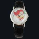 Vintage Retro Jolly Old Santa Claus Christmas Watch<br><div class="desc">A watch with a vintage image of a retro santa claus face. Happy and jolly with round rosy cheeks.</div>