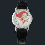 Vintage Retro Jolly Old Santa Claus Christmas Watch<br><div class="desc">A watch with a vintage image of a retro santa claus face. Happy and jolly with round rosy cheeks.</div>