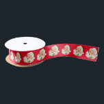 Vintage Retro Jolly Santa Claus Christmas Satin Ribbon<br><div class="desc">🎅✨ Unwrap the magic of Christmas with our enchanting Christmas Satin Ribbon at "Winter Days"! 🎄 Perfect for Santa fans and girls who adore festive flair. Adorned with an Old-Fashioned Festive Christmas Holiday Retro Vintage Santa Claus pattern, this ribbon adds a touch of yesteryear charm to your holiday gifts and...</div>