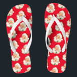 Vintage Retro Jolly Santa Claus Christmas Thongs<br><div class="desc">🎅 Step into the holiday spirit with our "Winter Days" Christmas Flip Flops! 🌟 Embrace the festive fun with the Old-Fashioned Festive Christmas Holiday Retro Vintage Santa Claus pattern. 🎄 Perfect for Santa fans who want to sleigh their style while keeping it comfy. Slip into Christmas joy! 🎁👣</div>