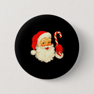 Vintage Retro Jolly Santa Claus Face Christmas Paj 6 Cm Round Badge
