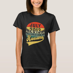 Vintage Retro July 2013 8th Birthday 8 Years Old T-Shirt