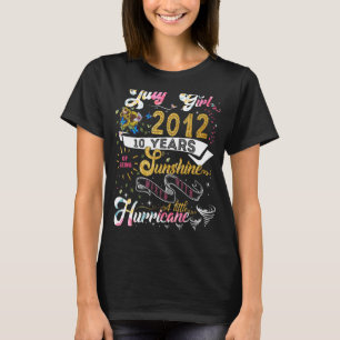 Vintage Retro July Girl 2012 10 Years Old 10th Bir T-Shirt