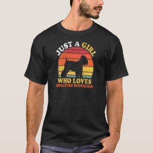 Vintage Retro Just A Girl Who Loves Miniature Schn T-Shirt