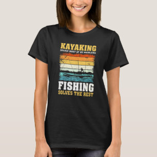 Vintage Retro Kayaking Solves Most Of My Problems T-Shirt