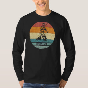 Vintage Retro Kendo Aikido Shinai Sword Silhouette T-Shirt
