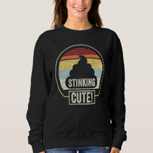Vintage Retro Kids Stinking Kids Boys Poop Sweatshirt