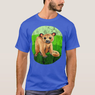 Vintage Retro Kinkajou Forest Green Honey Bear Nig T-Shirt