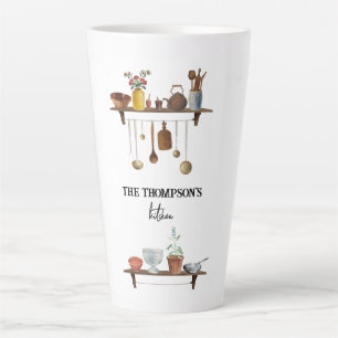 Vintage Retro Kitchen Utensils Latte Mug