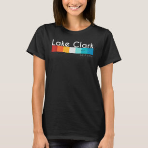 Vintage Retro Lake Clark Ak Alaska Hikers And Camp T-Shirt