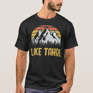 Vintage Retro Lake Tahoe California Nevada T  T-Shirt