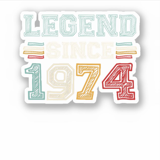 Vintage Retro Legend Since 1974 (Front)