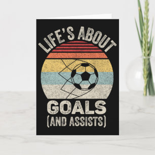 Vintage Retro Life's About Goals And Ists Funny So Card