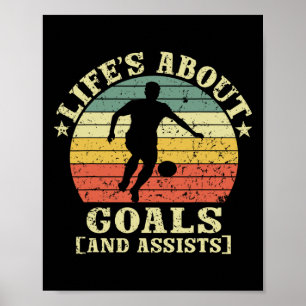 Vintage Retro Life's About Goals And Ists Poster