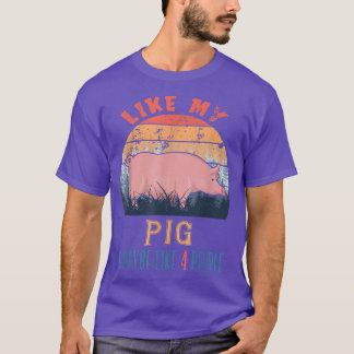 Vintage Retro Like My Pig And Maybe Like 4 People  T-Shirt