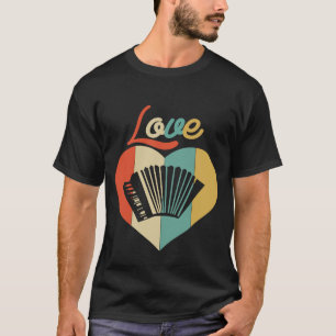 Vintage Retro Love Accordion T-Shirt