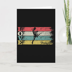 Vintage Retro Love Mma Kickboxing Muay Thai Silhou Card