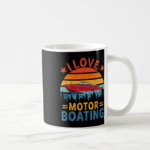 Vintage Retro Love Motor Boating Funny Speed Boat Coffee Mug