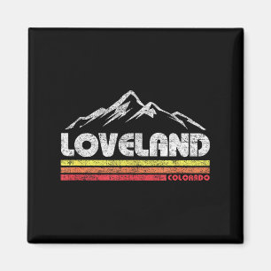 Vintage retro loveland colorado mountain bike magnet
