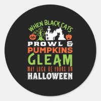 Vintage Retro Luck Halloween Quote and Poem