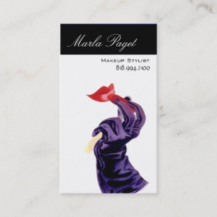 Vintage Retro Makeup Artist Business Card